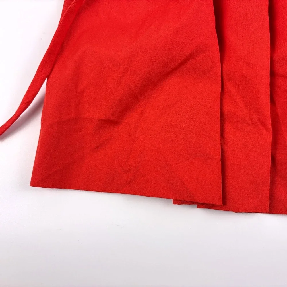VTG Polly Flinders Embroidered Smocked Dress Sz 6 Red White School‎ Bus Charms
